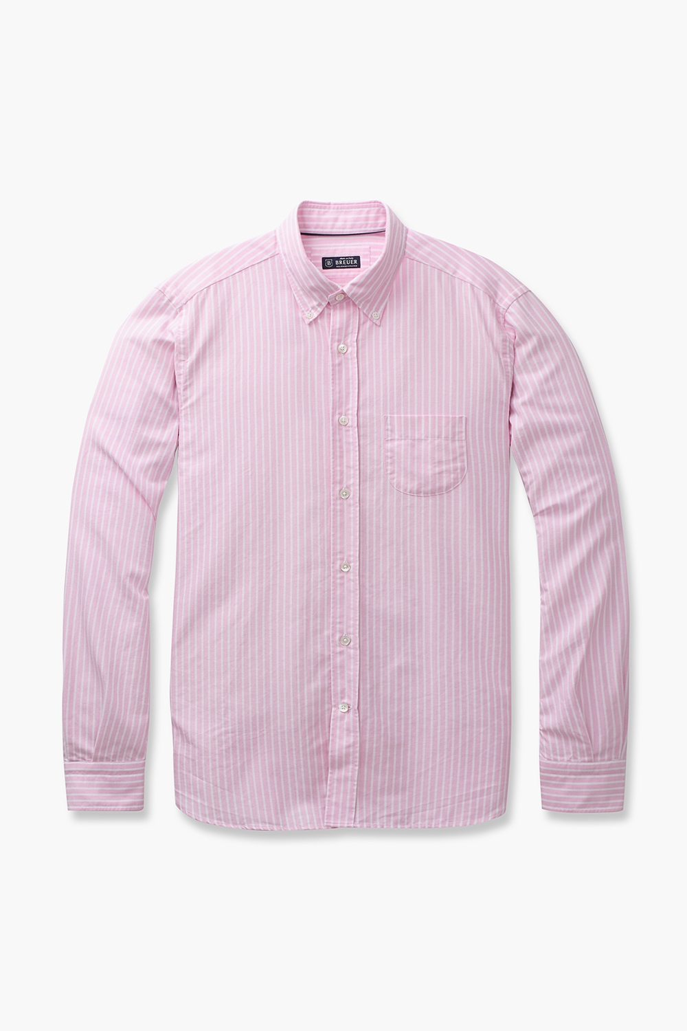 버튼다운 스트라이프 셔츠 핑크 RE0SMBASH301R30