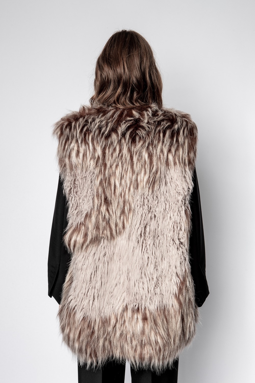 Fig Patchwork Fake Fur Coat