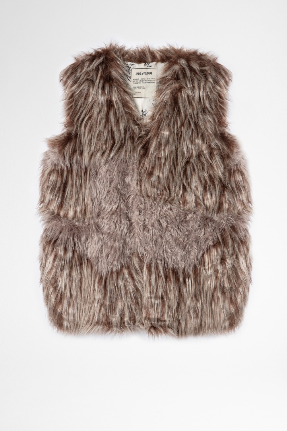 Fig Patchwork Fake Fur Coat