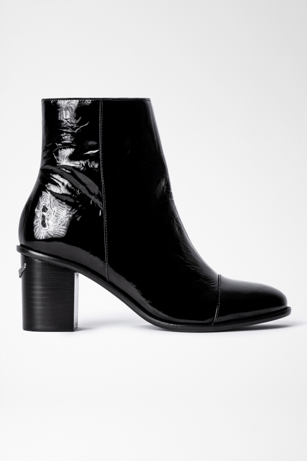 [235mm] Lena Wrinkle Patent Boot