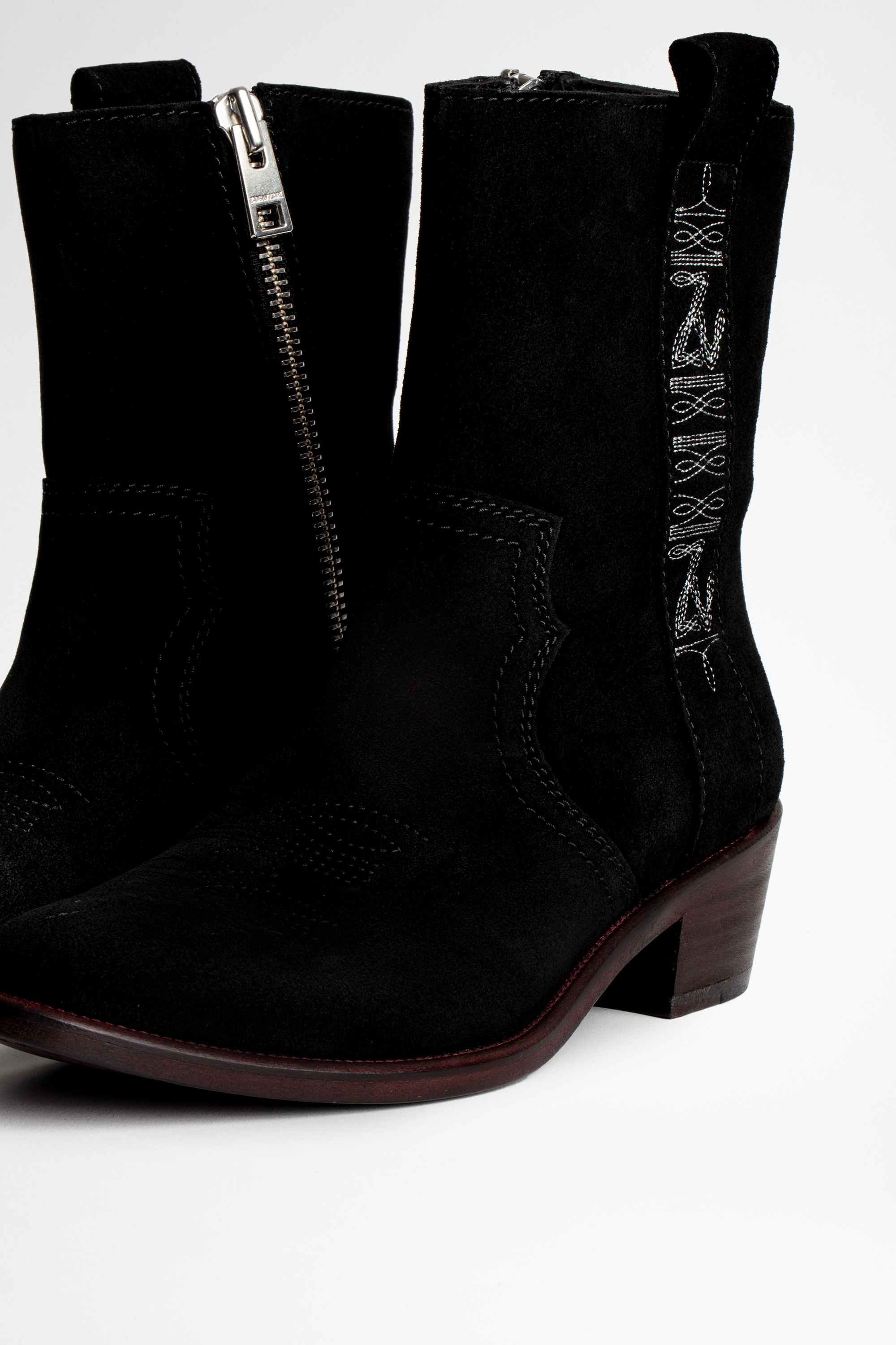 [235mm] Pilar High Suede Ankle Boots