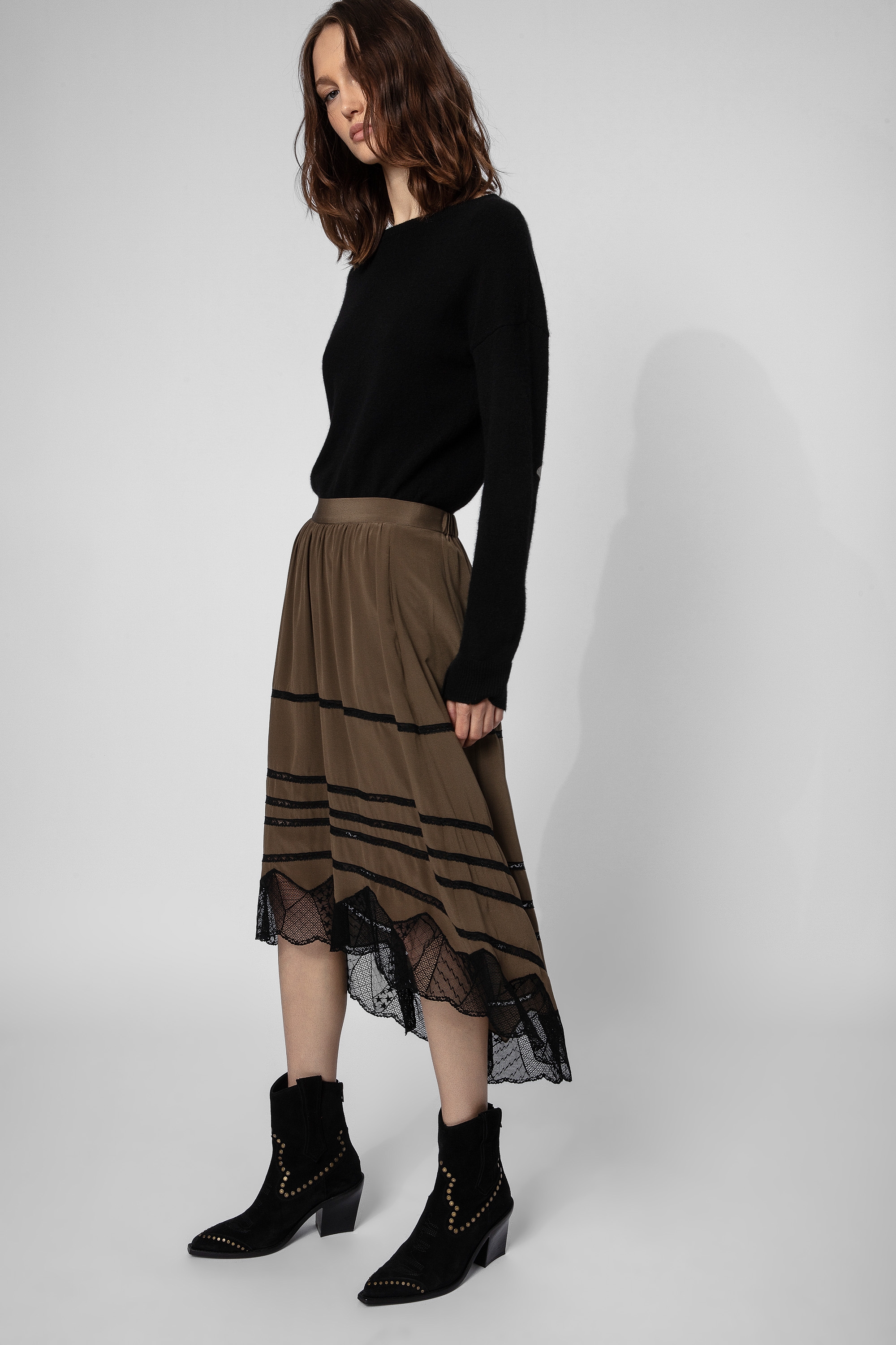 [34사이즈] Joslin Lace Silk Skirt