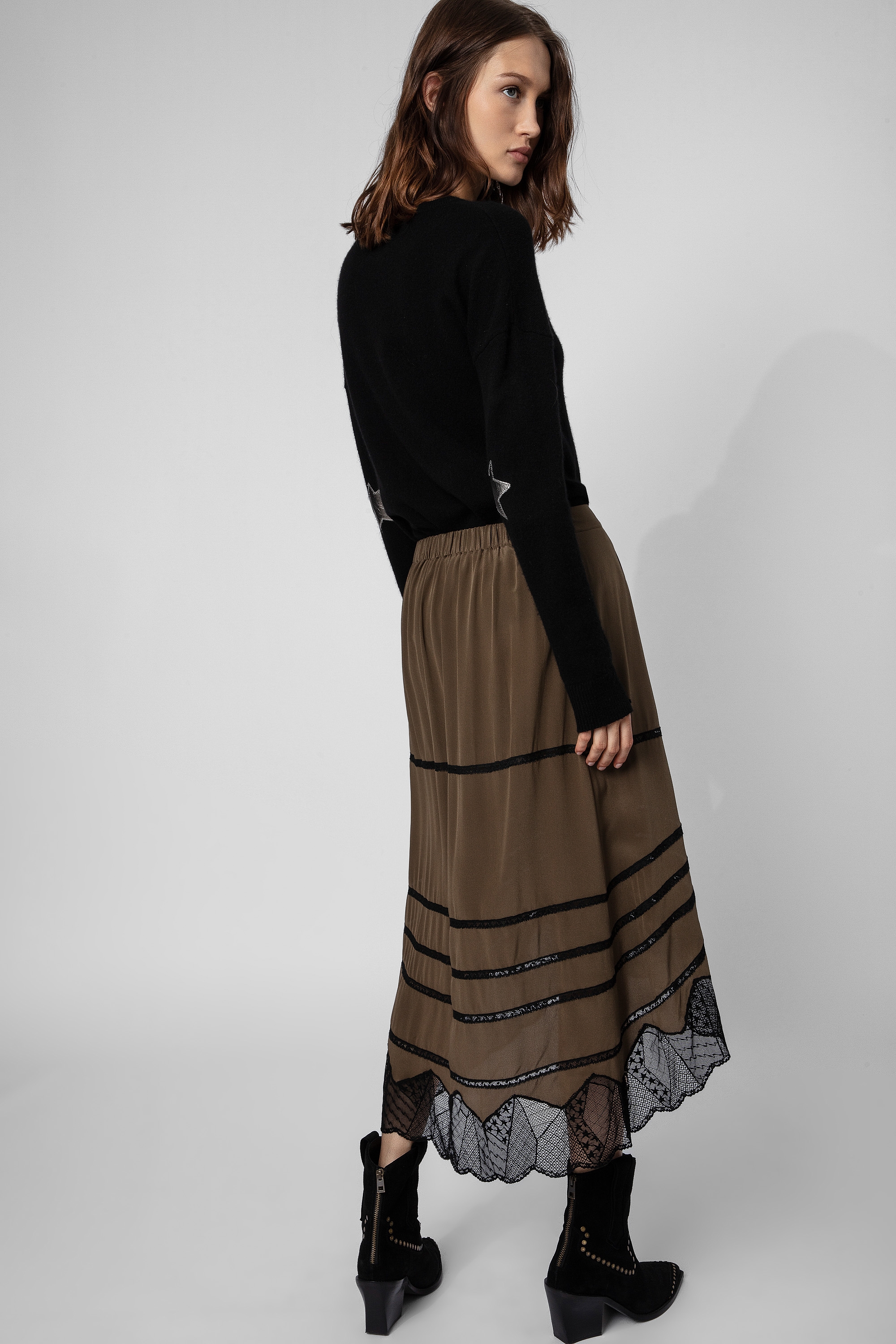[34사이즈] Joslin Lace Silk Skirt