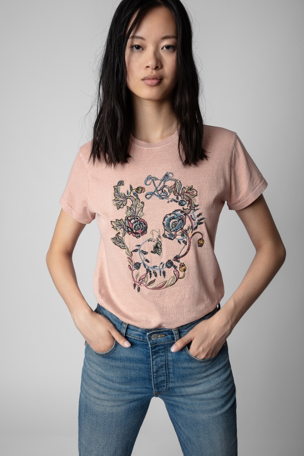 Zoe Skull Flowers T-shirt