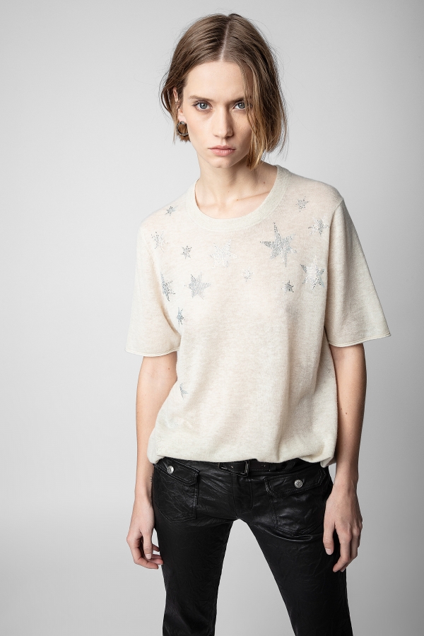 [02사이즈] Ida Star Knit T-Shirt