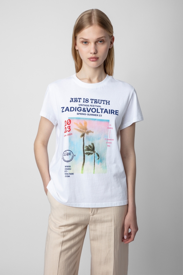 [01사이즈] Zoe Palmier T-Shirt