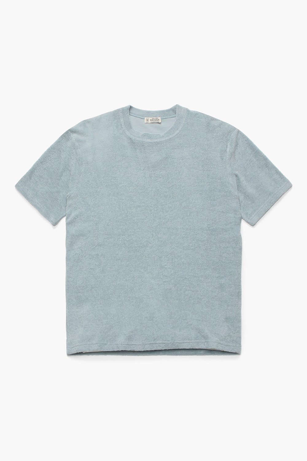 코튼 테리 라운드 반소매 티셔츠 라이트 블루 RE3SMBAPO251R60
