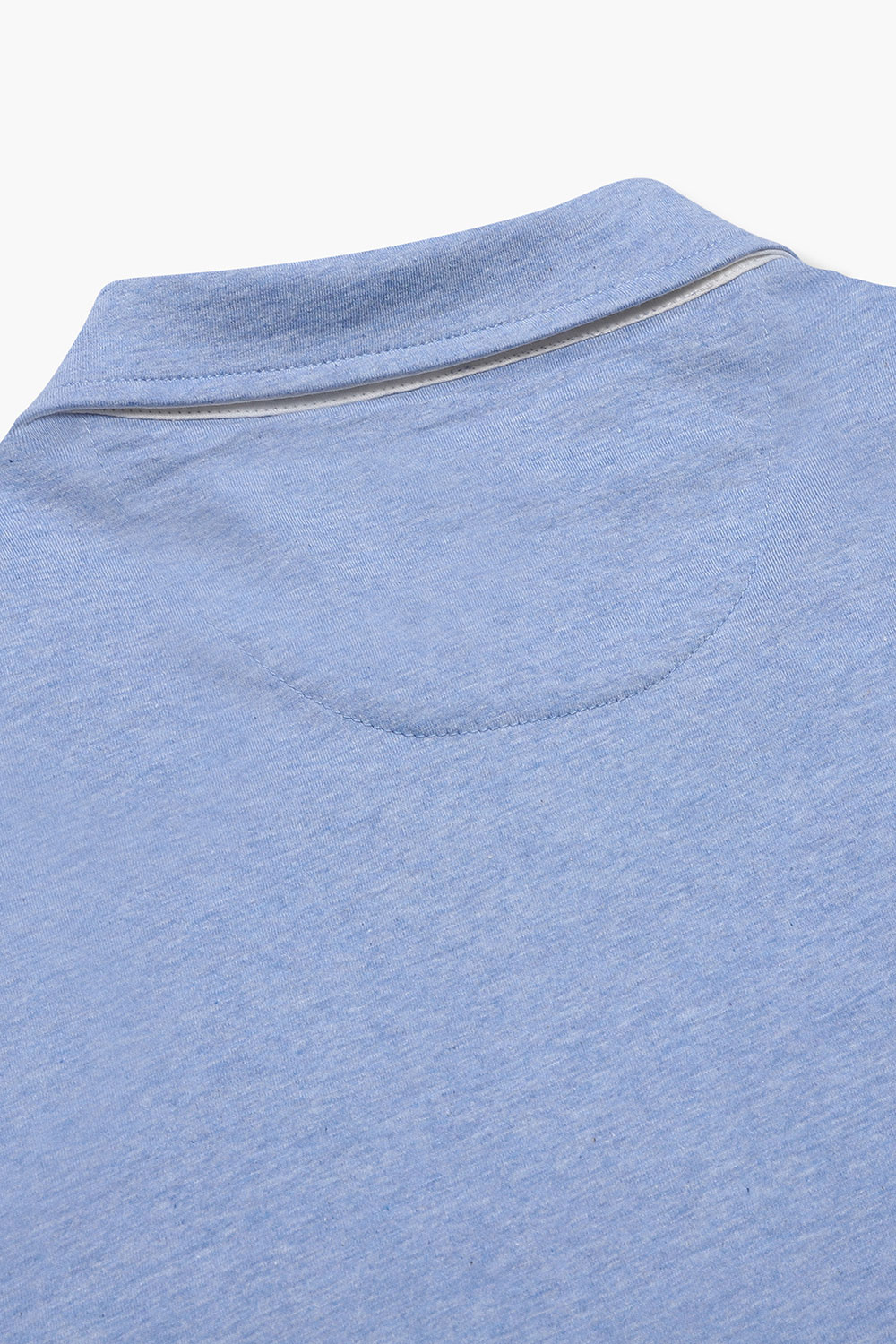 코튼 폴로 긴소매 멜란지 티셔츠 블루 RE3SMBAPO102R63
