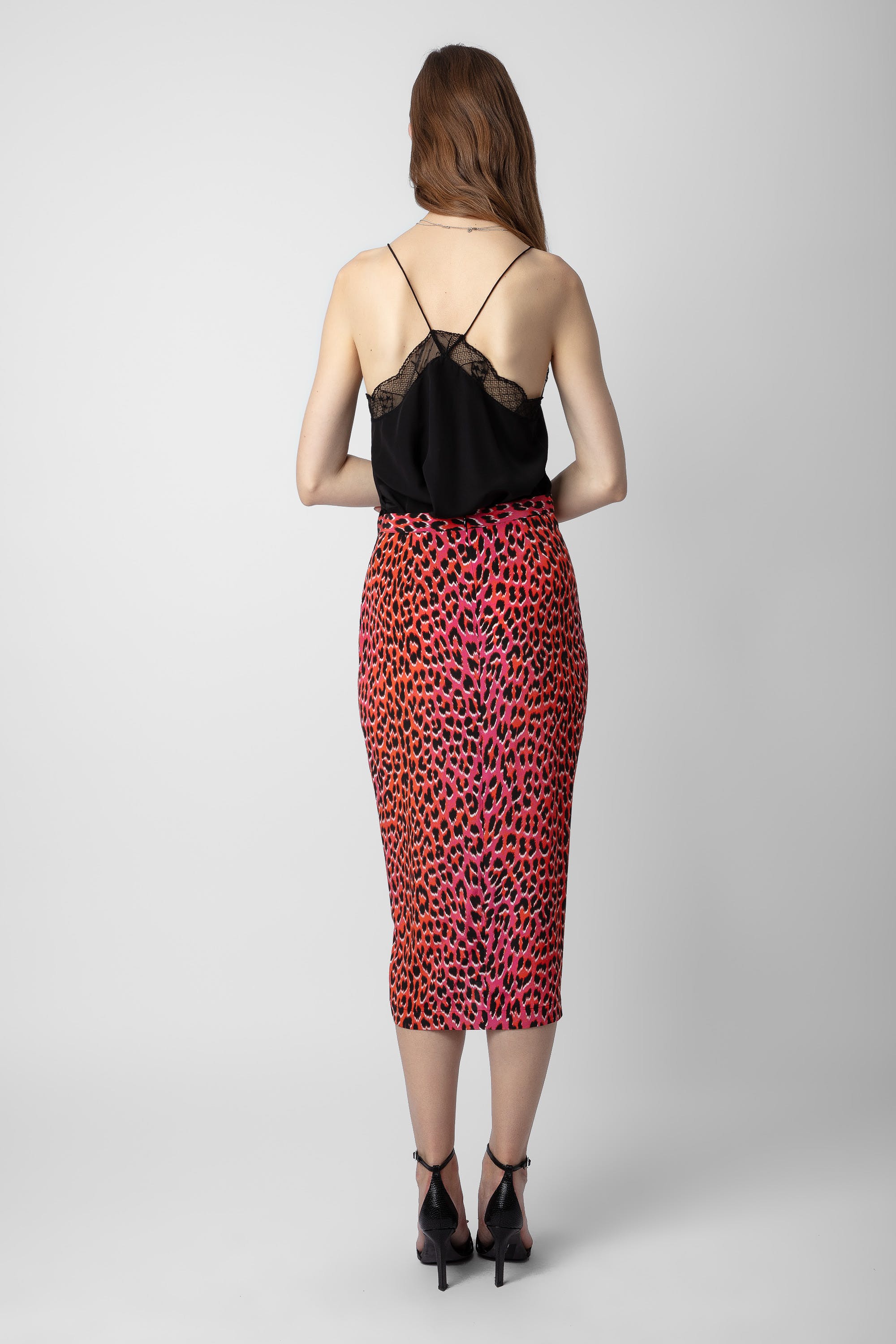 Jamelia Leopard Silk Skirt