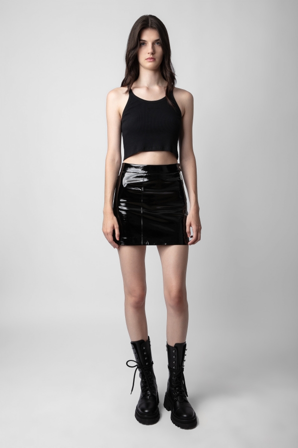 Jinette Leather Skirt